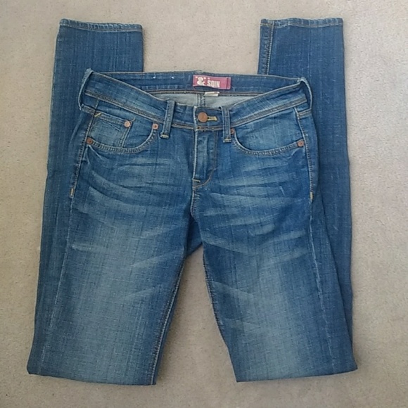 H&M Denim - H&M "Sqin" Super Skinny Low Rise Whiskered Jeans
